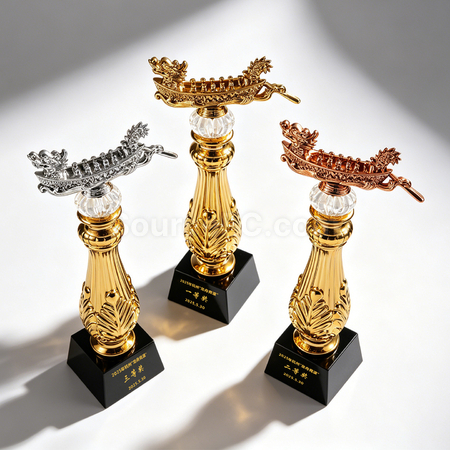 禮品訂造龍舟水晶獎盃紀念品
