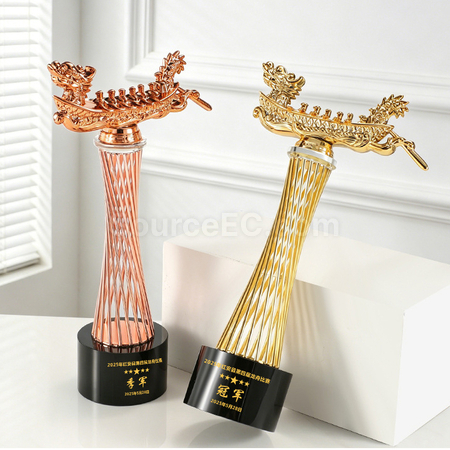 禮品訂造龍舟水晶獎盃紀念品