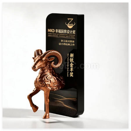 禮品訂造創意領頭羊造型樹脂獎盃紀念品