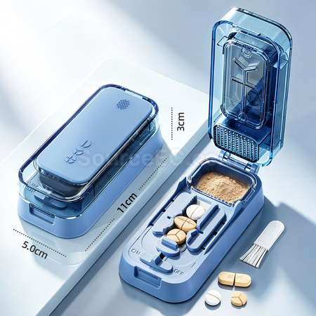 禮品訂造一分二三四磨藥切藥器藥盒紀念品