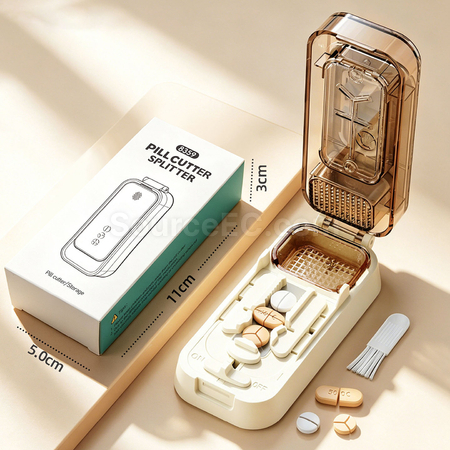 禮品訂造一分二三四磨藥切藥器藥盒紀念品
