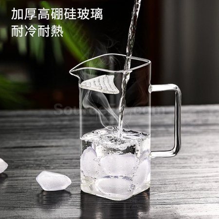 禮品訂造月牙過濾玻璃茶壺玻璃杯套裝紀念品