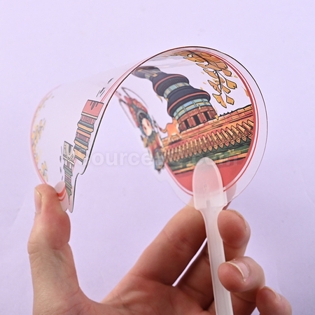 禮品訂造透明廣告扇定制紀念品