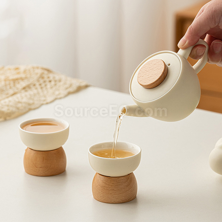 禮品訂造奶油風功夫茶具禮盒組紀念品
