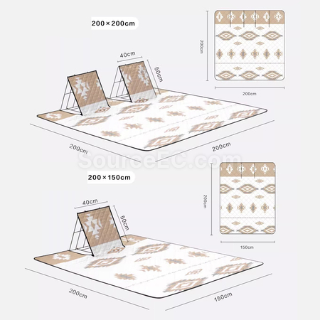 禮品訂造靠背戶外野餐墊紀念品