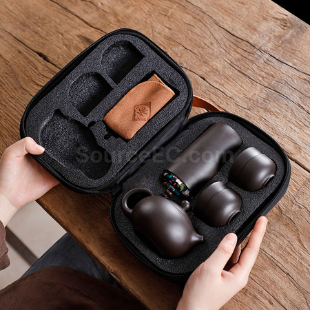 禮品訂造紫砂旅行茶具套裝紀念品