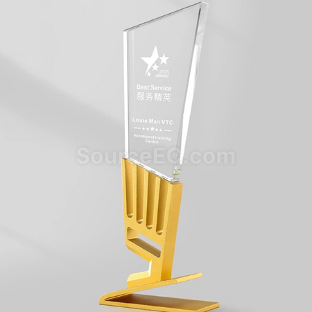 禮品訂造彩色水晶獎座紀念品