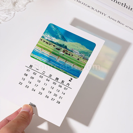 禮品訂造透光膠片行事曆紀念品