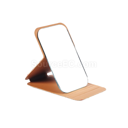 禮品訂造軟木PU皮補妝鏡紀念品