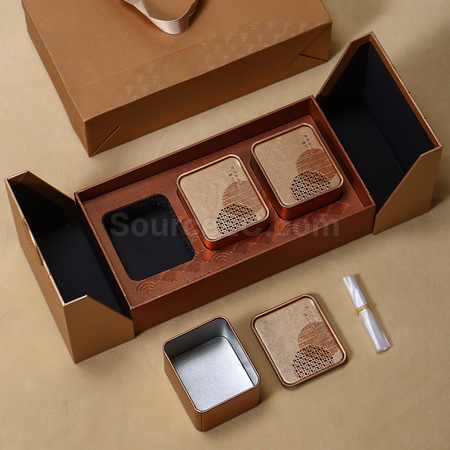「臻品」雙開門茶葉包裝禮盒