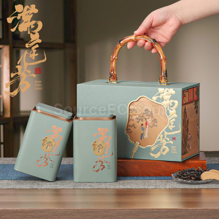 「滿庭芳」手提茶葉禮盒