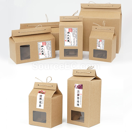 禮品訂造復古風牛皮卡盒茶葉包裝紀念品