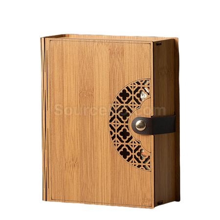 禮品訂造竹紋拼接茶葉禮盒紀念品