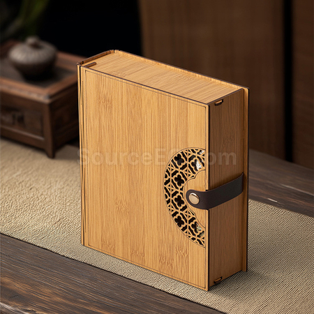 禮品訂造竹紋拼接茶葉禮盒紀念品
