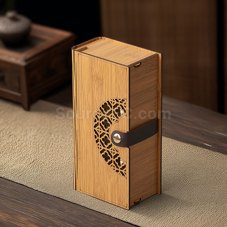 禮品訂造竹紋拼接茶葉禮盒紀念品