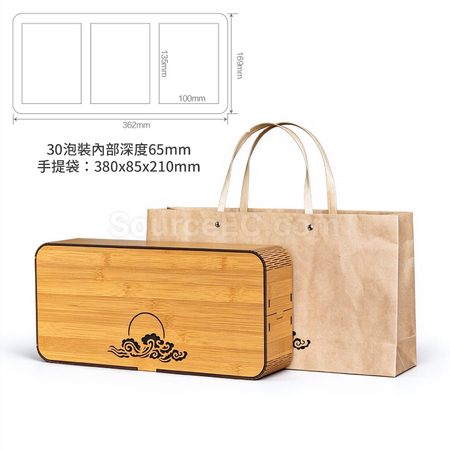 禮品訂造仿竹制茶葉禮盒紀念品
