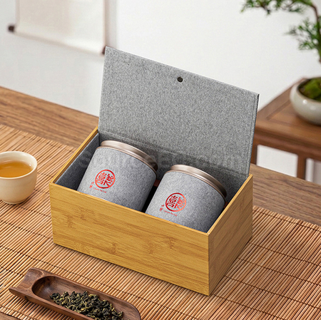 禮品訂造「喜樂」紙罐翻蓋方形茶葉禮盒紀念品
