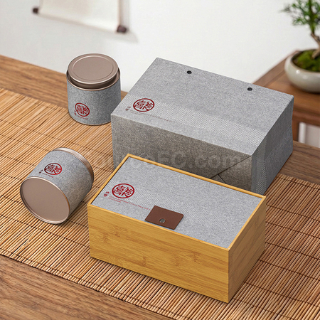 禮品訂造「喜樂」紙罐翻蓋方形茶葉禮盒紀念品
