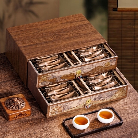 禮品訂造雙層擺泡茶葉禮盒紀念品